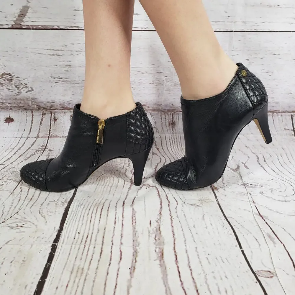 Vince Camuto Valentina Women's Black Leather Ankle Boots Size 6M